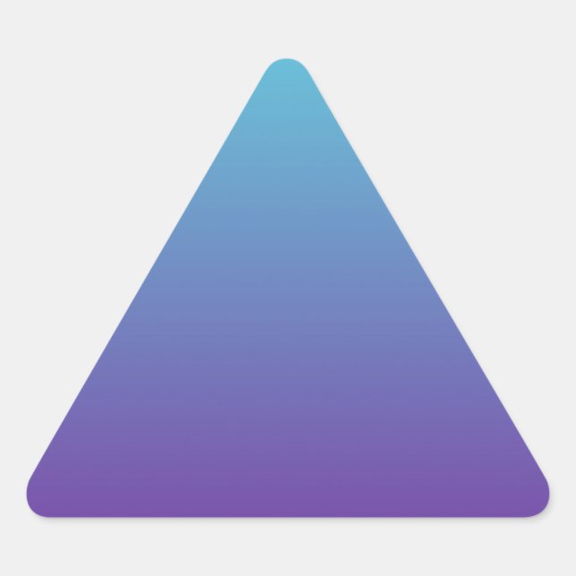 Adesivo Triangular Gradiente de Fundo Simples Turquesa Azul Roxo (Frente)