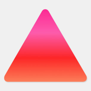 Adesivo Triangular Gradiente rosa, vermelho e laranja
