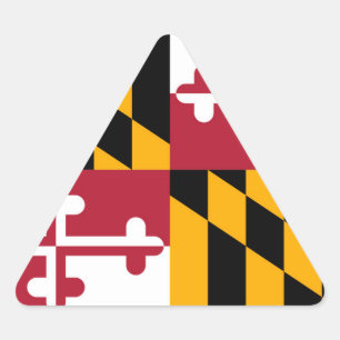 Adesivo Triangular Gráfico de Na moda de Sinalizador de Maryland