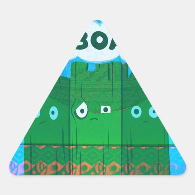 Adesivo Triangular Gráfico Inspiracional Engraçado Sou uma Arte de Te (Frente)