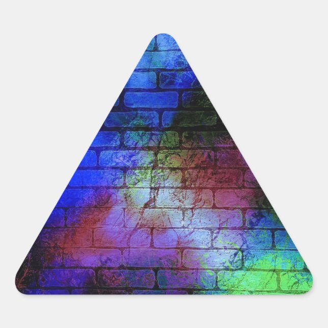 Adesivo Triangular Grafite de parede (Frente)