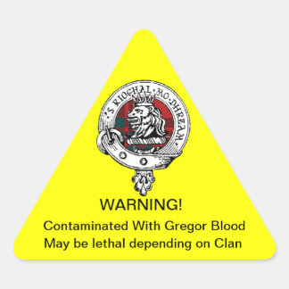 Adesivo Triangular Gregor Contamination Sticker