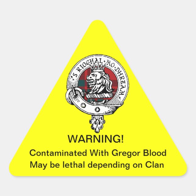 Adesivo Triangular Gregor Contamination Sticker (Frente)