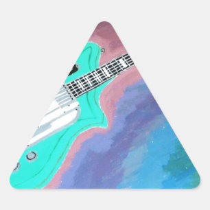 Adesivo Triangular Guitarra verde