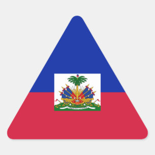 Adesivo Triangular Haiti - bandeira haitiana