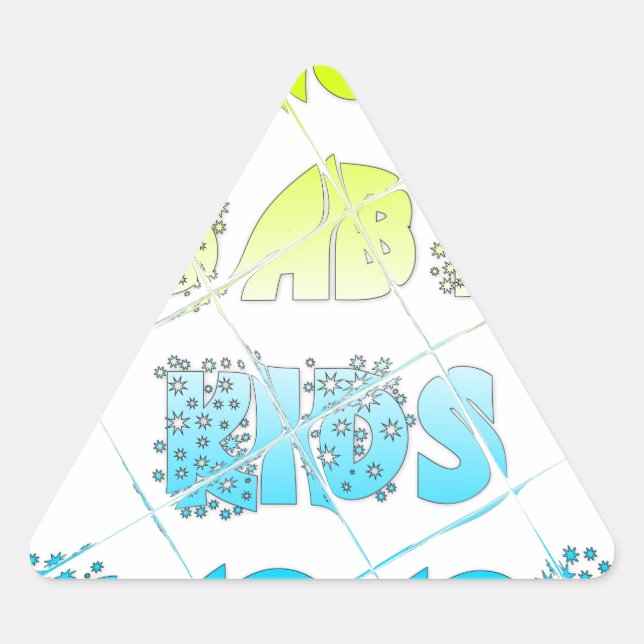 Adesivo Triangular Hakuna Matata Baby Kids Feliz Cores Impressão de A (Frente)