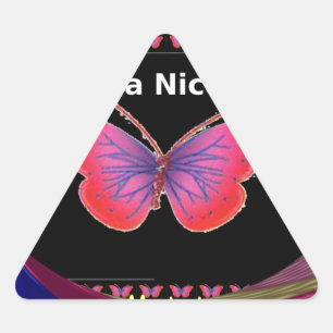 Adesivo Triangular "Hakuna Matata Borboleta" Inspirador - Bom Dia