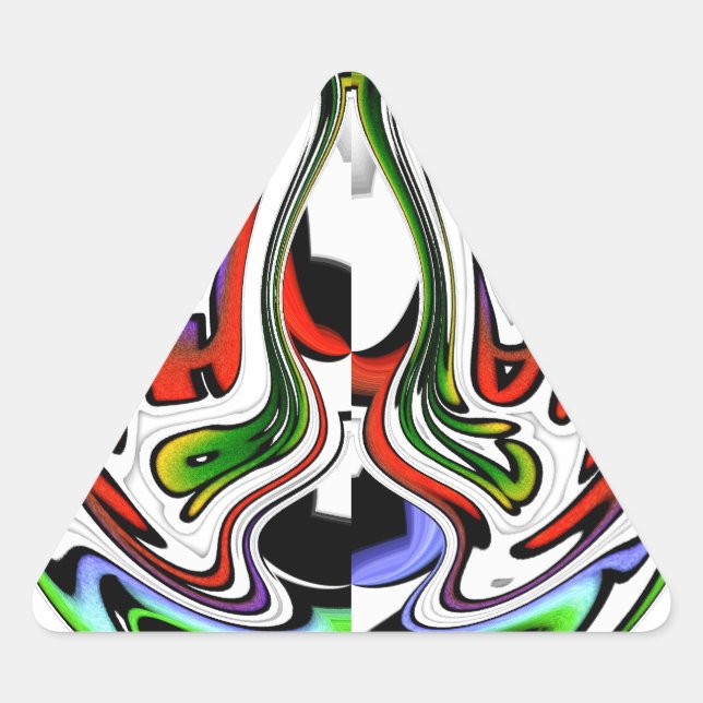 Adesivo Triangular Hakuna Matata com Corredor e Gradações de Abstrato (Frente)