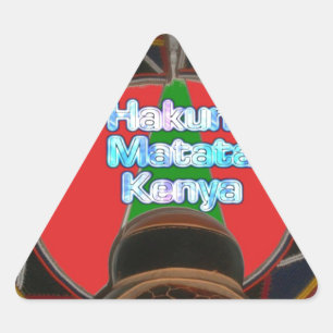 Adesivo Triangular Hakuna Matata Kenya Art Impressão