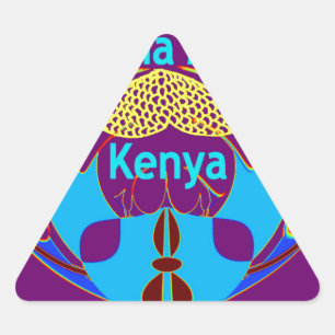 Adesivo Triangular "Hakuna Matata Kenya" Impressão/Gráfico de Arte po