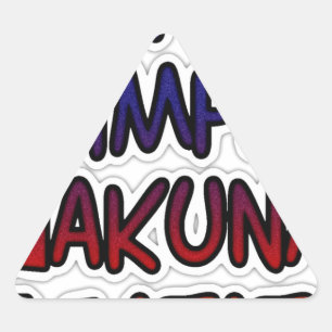 Adesivo Triangular Hakuna Matata Mantenha os presentes simples