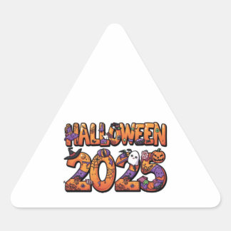 Adesivo Triangular Halloween 2025 - Colorful Cartoon Cutout Sticker