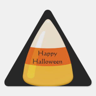 Adesivo Triangular Halloween Candy Corn