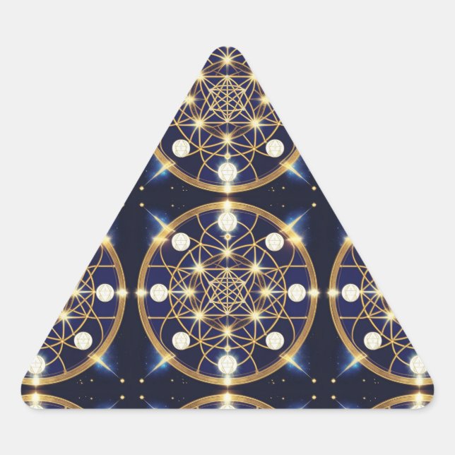 Adesivo Triangular Harmonia Celestial – A Luz Dentro da Grade (Frente)