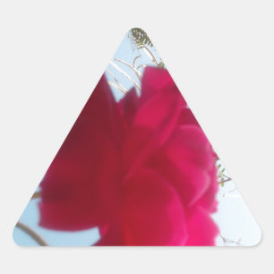 Adesivo Triangular Heavenly Bloom: Um Rosa Contra o Céu
