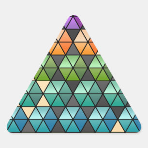 Adesivo Triangular Hexagon Quilt (arco-íris quente)
