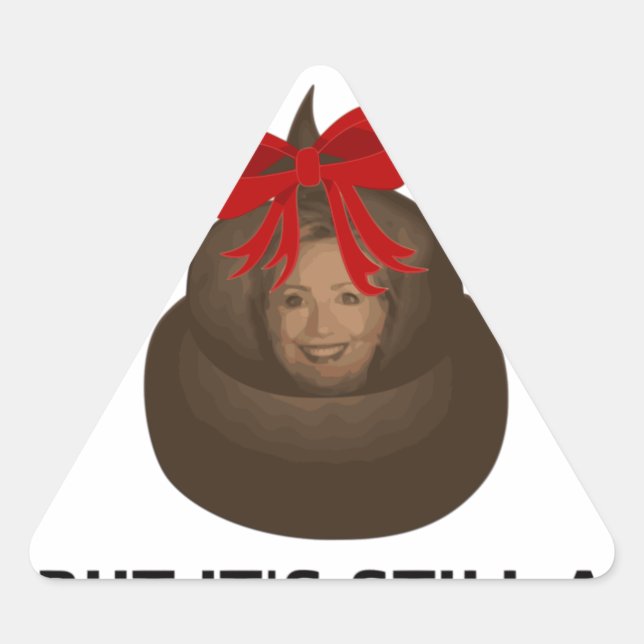 Adesivo Triangular Hillary Poop (Frente)