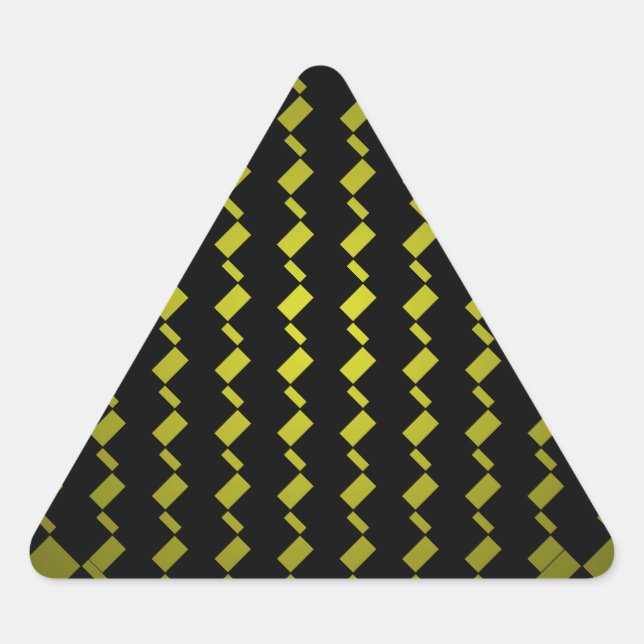 Adesivo Triangular Hipster Geométrico Negro Verde do Exército de Fusã (Frente)