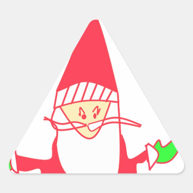 Adesivo Triangular Ho Ho Feliz Natal De Papais noeis.png (Frente)