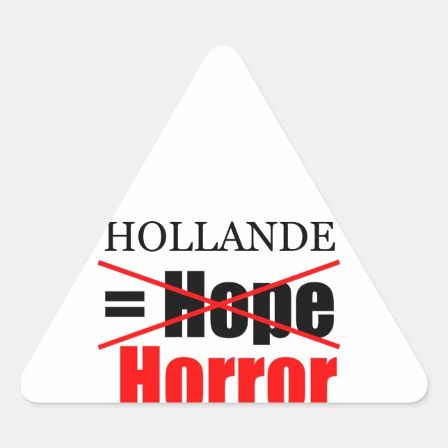 Adesivo Triangular Hollande Not Hope = Horror - T Sticker (Frente)