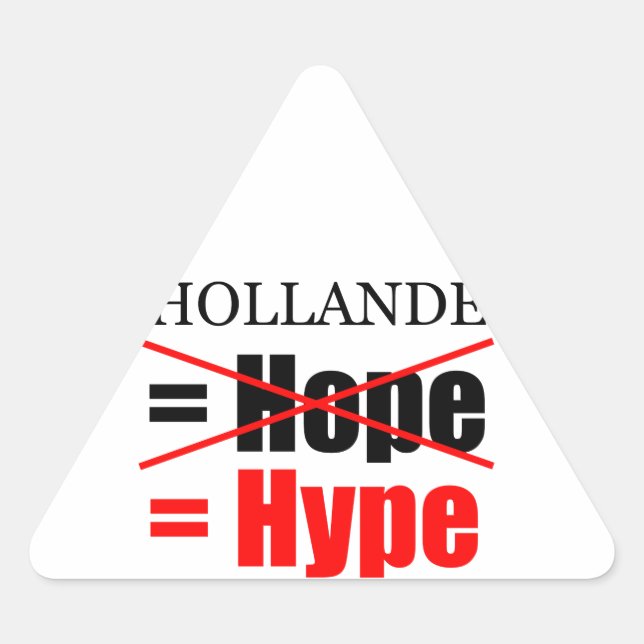 Adesivo Triangular Hollande Not Hope = Hype!!!!!!!!!!!!!!!!!! (Frente)