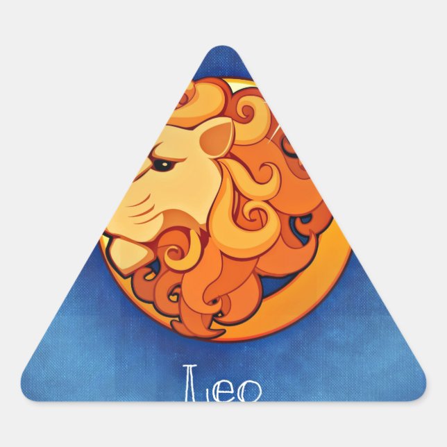 Adesivo Triangular horóscopo leo (Frente)