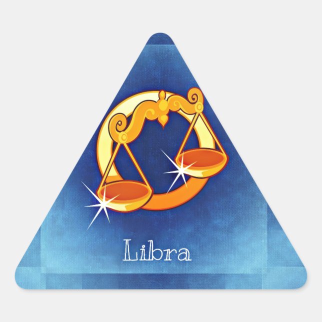 Adesivo Triangular horóscopo libra (Frente)