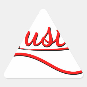 Adesivo Triangular Hustle Typografia Art