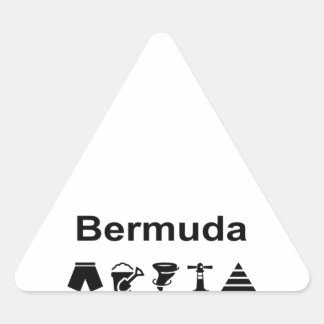 Adesivo Triangular Ícones das Bermudas de cor clara monotônica