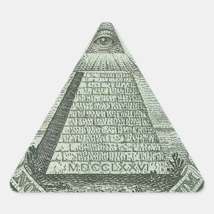 Adesivo Triangular Illuminati - todo o olho de vista