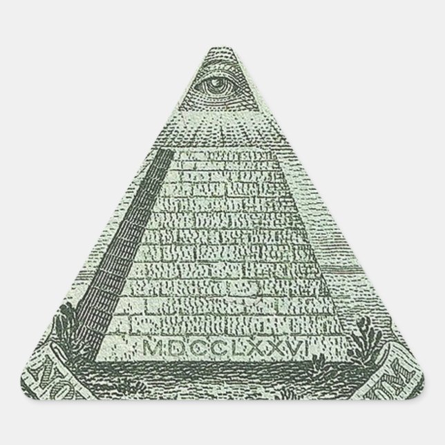 Adesivo Triangular Illuminati - Todos os olhos (Frente)