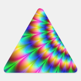 Adesivo Triangular Ilusão Óptica Espiral Arco-Íris