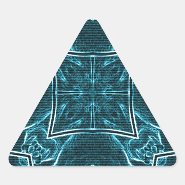 Adesivo Triangular Impressão artística da parte do leão (Frente)