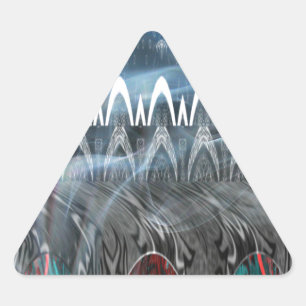 Adesivo Triangular Impressão de Arte Abstrata Deslumbrante