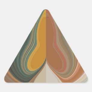 Adesivo Triangular Impressão de Arte Abstrata Retro