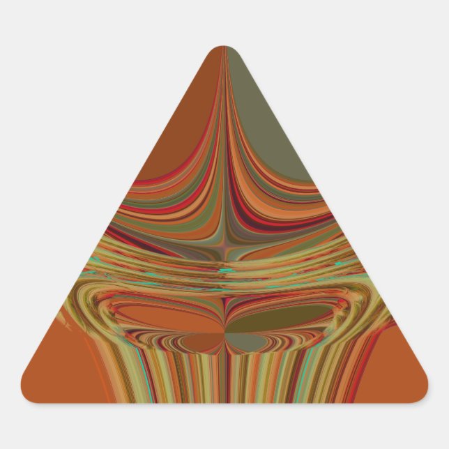 Adesivo Triangular Impressão de Arte Contemporânea da Terra Tradicion (Frente)
