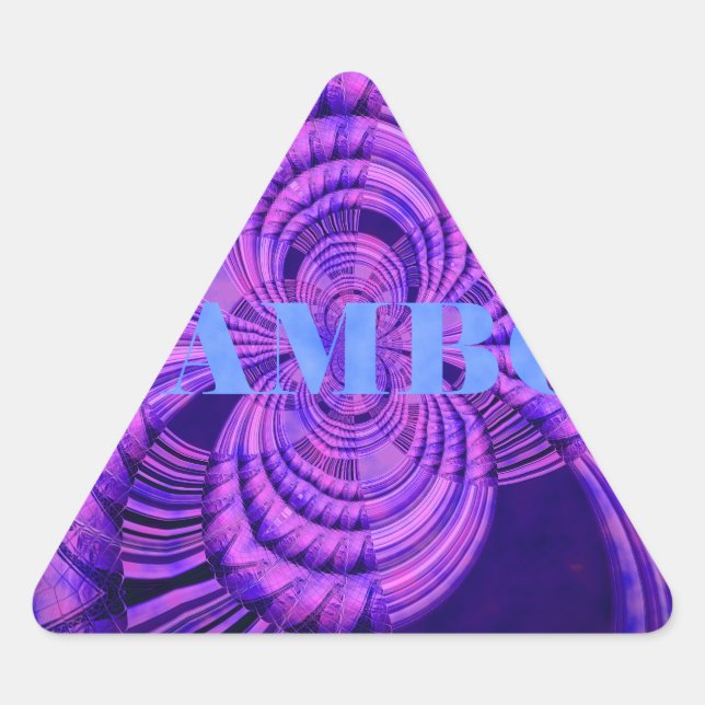 Adesivo Triangular Impressão de Arte Cósmica de Hakuna (Frente)