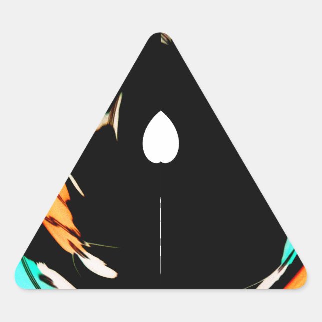 Adesivo Triangular Impressão de Arte de Padrão Tradicional Africano (Frente)