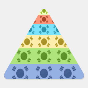 Adesivo Triangular Impressão de Arte de Sinalizador Coreano com Vária