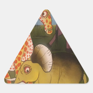 Adesivo Triangular Impressão de Arte do Trio Africano