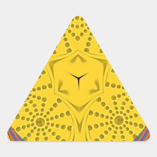 Adesivo Triangular Impressão de arte egípcia com Design de quadros ch (Frente)