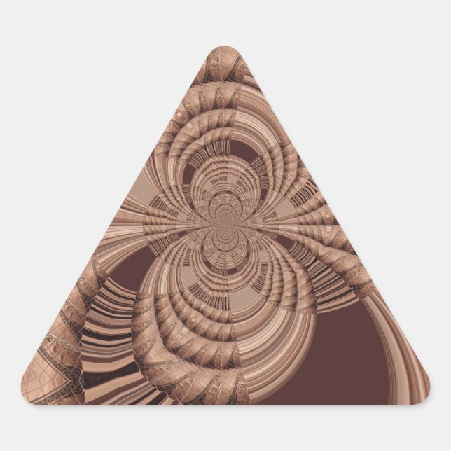 Adesivo Triangular Impressão de Arte Fractal de Hakuna Matata African (Frente)