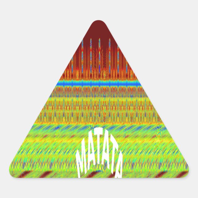 Adesivo Triangular Impressão de Arte Geométrica Colorida (Frente)