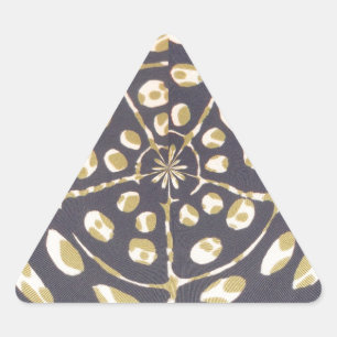 Adesivo Triangular Impressão de Padrão Radial da Bolinhas Verde Oleíc