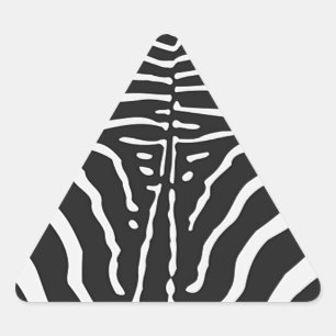 Adesivo Triangular Impressão de pele Zebra Autêntica - faixa branca p