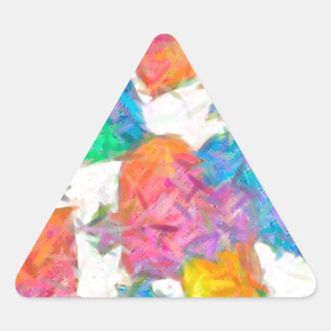 Adesivo Triangular Impressionista Pastel Namorados Hearts (Frente)
