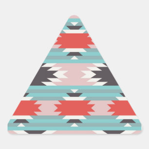 Adesivo Triangular Impressões tribais astecas do nativo americano do