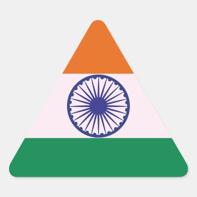 Adesivo Triangular Indian Tricolor Tiranga (Frente)