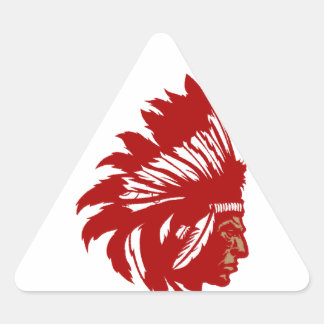 Adesivo Triangular Índio chefe cabeça American Native chief head