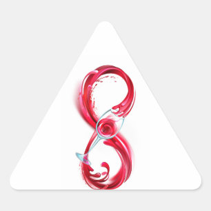 Adesivo Triangular Infinidade com vinho tinto